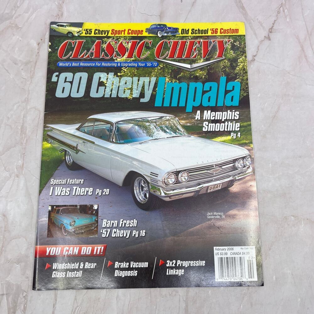 Windshield & Rear Glass '55, '56, '57 Classic Chevy World Magazine Feb 2006 M29 - Picture 1 of 2